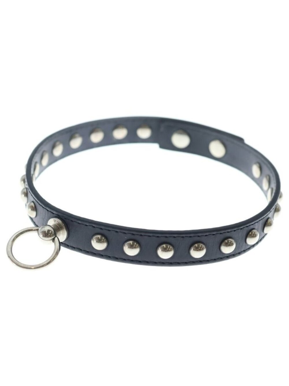 Celine Studded Choker Leather Necklace Black